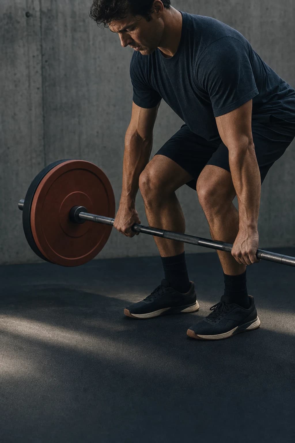 An athlete completing a controlled strength session